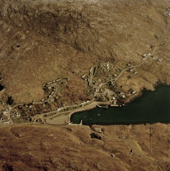 Oblique aerial view centred on the village, taken from the SW.