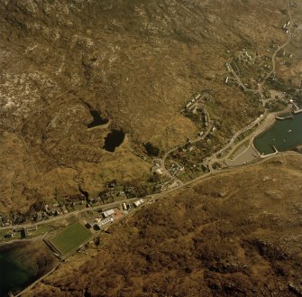 Oblique aerial view centred on the village, taken from the SW.