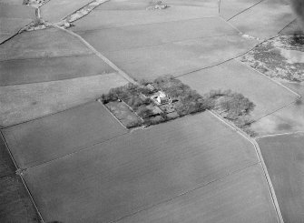 Oblique aerial view centred on Muchalls Castle, looking to the WNW.