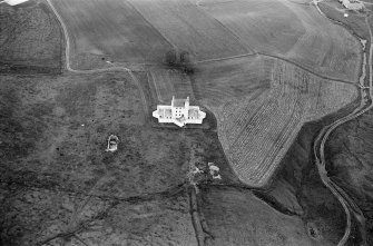 Oblique aerial view centred on Corgarff Castle, looking to the NNE.