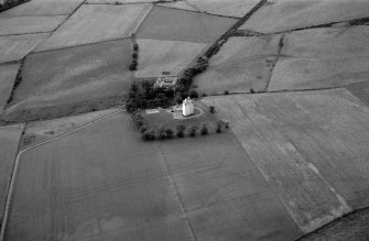 Oblique aerial view centred on Harthill Castle, looking to the SE.