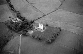 Oblique aerial view centred on Harthill Castle, looking to the WSW.
