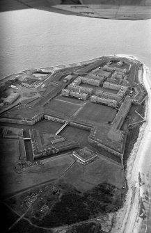Oblique aerial view centred on Fort George, looking to the WSW.