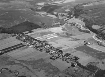Oblique aerial view centred on Tomintoul, looking to the NE.