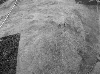 Oblique aerial view of the remains of the fort of Little Conval, looking to the SW.