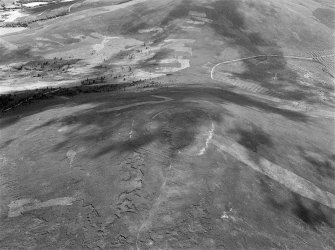 Oblique aerial view of the remains of the fort of Little Conval, looking to the S.