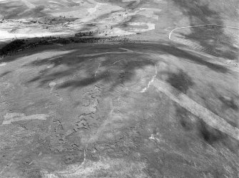 Oblique aerial view of the remains of the fort of Little Conval, looking to the SSE.