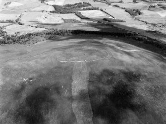 Oblique aerial view of the remains of the fort of Little Conval, looking to the E.