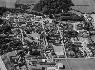 Oblique aerial view centred on Fortrose Cathedral, looking to the WNW.
