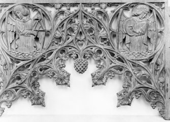 Scanned image of detail of woodwork.