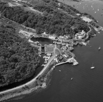 Crinan Canal.
Aerial view showing Crinan Basin (NR 788 943).