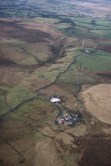 Blackhill, oblique aerial view, taken from the SE, showing Blackhill enclosures in the centre right of the photograph.
