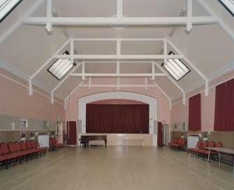 Interior. View of church hall looking towards the stage