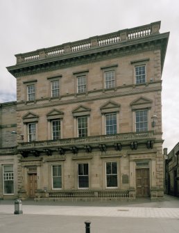 View of frontage of Bank of Scotland, St John Street from WSW