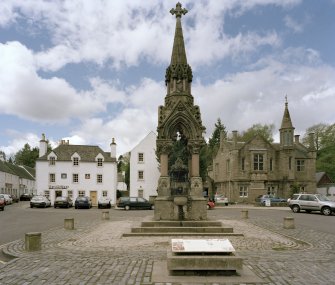 View from E showing the Cross, Monument to the 6th Duke of Atholl