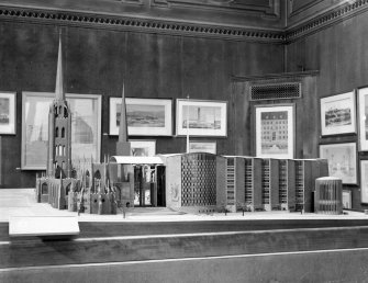 View of first model on display at Royal Academy Summer Exhibition from E.