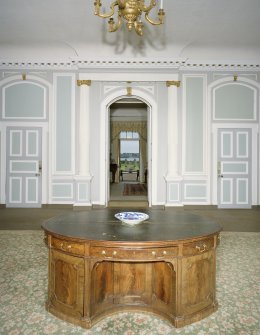 Interior. View of entrance hall from W