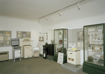 Interior. Retort House: View of former showroom looking NNE. Now used as an exhibition/ educational centre by the Museum.