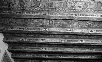 Scanned image of photograph of painted ceiling