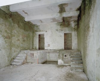 Interior. Interior. Acetone Recovery House showing raised platform with steps, view from door.