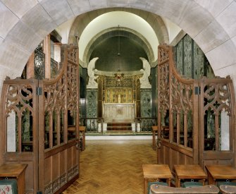 All Saints Episcopal Church, interior.  North side chapel, general view from West.