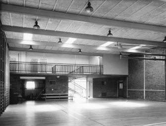 Interior.
Gymnasium looking towards viewing gallery.