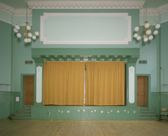 Interior. Lesser hall, view of stage