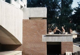 View of Falmer House terrace.