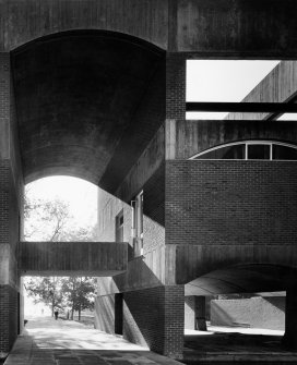 Detail of archway at Falmer House.