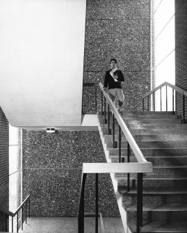 View of stairwell in Falmer House.