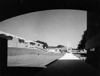 View of Arts and library buildings from Falmer House.