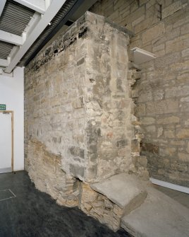Interior. View of remains of Flodden Wall