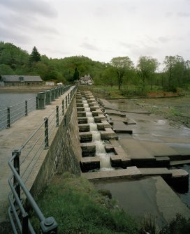 View of fish ladder from W