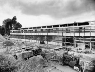 General view during construction of mechanical and civil engineering laboratory.