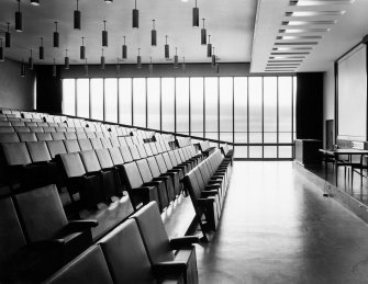 Interior.
View of lecture theatre in unidentified pure and applied science building.