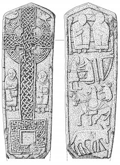 Face and reverse of the Aldbar cross slab.