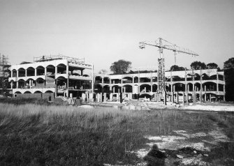 Elevated view of site, Falmer House and Arts Building.