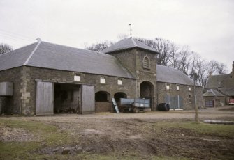 Digital image showing view of farmsteading facade.