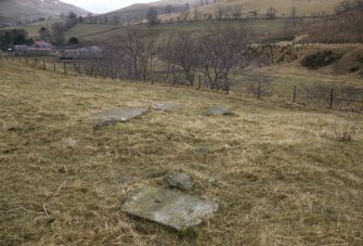 Digital image showing church site and graveyard.  Image was taken during the Bowmont Valley survey.