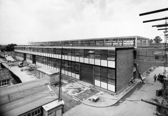 General view during construction of mechanical and civil engineering laboratory.