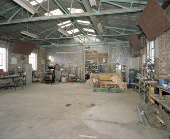 Interior.  Showing general layout of workshop with site of winding drum in the foreground.