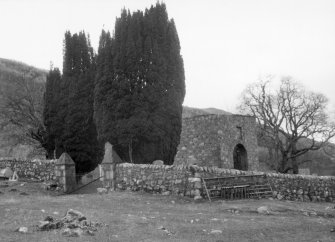 View of Kilfinnan burial ground.