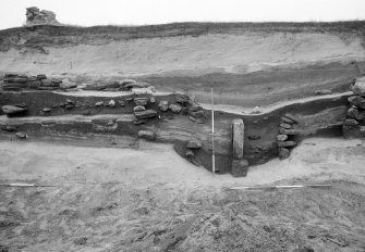 Excavation photographs: Baleshare midden in section.