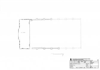 Scanned image of drawing showing plan of cinema block.