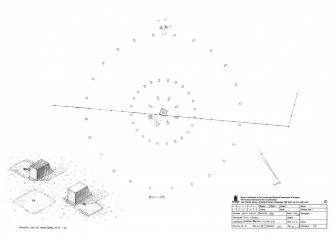 Scanned image of drawing showing plan of barrage balloon anchor site.  Detail of lorry stop blocks at 1:20 .