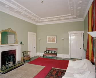 Interior. First Floor. View of drawing room showing the entrance door