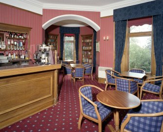 Interior. View of library