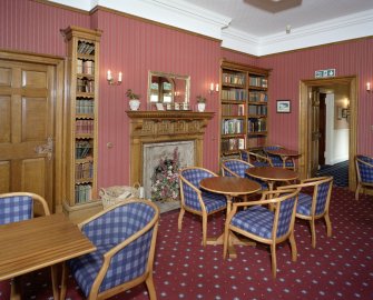 Interior. View of library