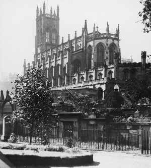 General view of St John's and churchyard from south east