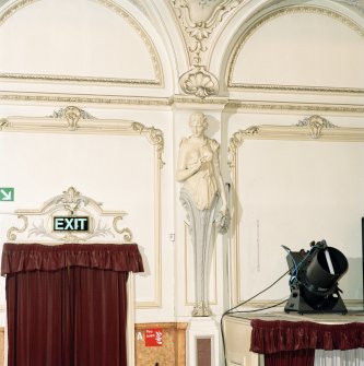 Interior.  Auditorium, detail of plaster figure.